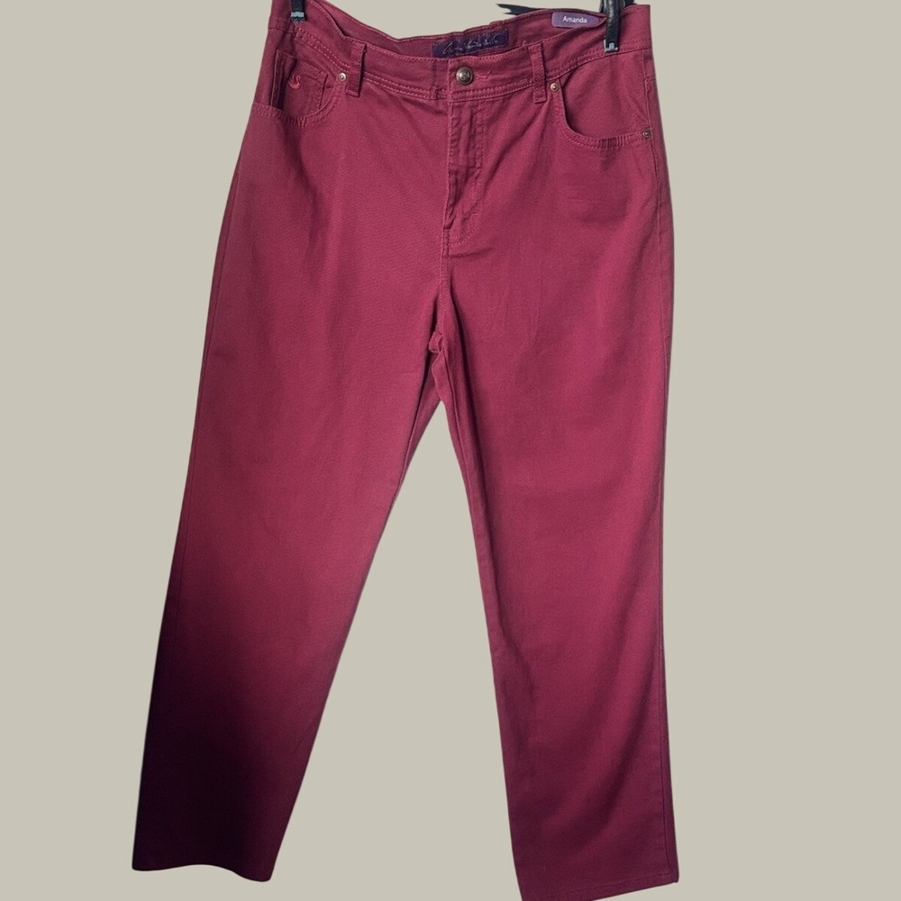 Gloria Vanderbilt The Original Amanda Jeans 14P Wine Red Classic Fit